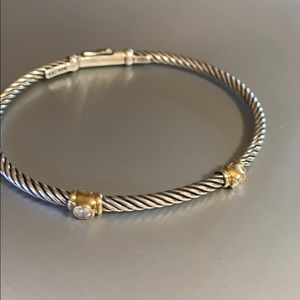 David Yurman Sterling Silver 3 mm cable bracelet
